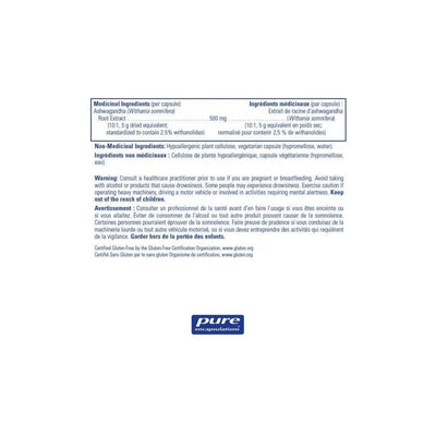 Pure Encapsulations Ashwagandha – 120 Capsules - Okotoks HC Pharmacy