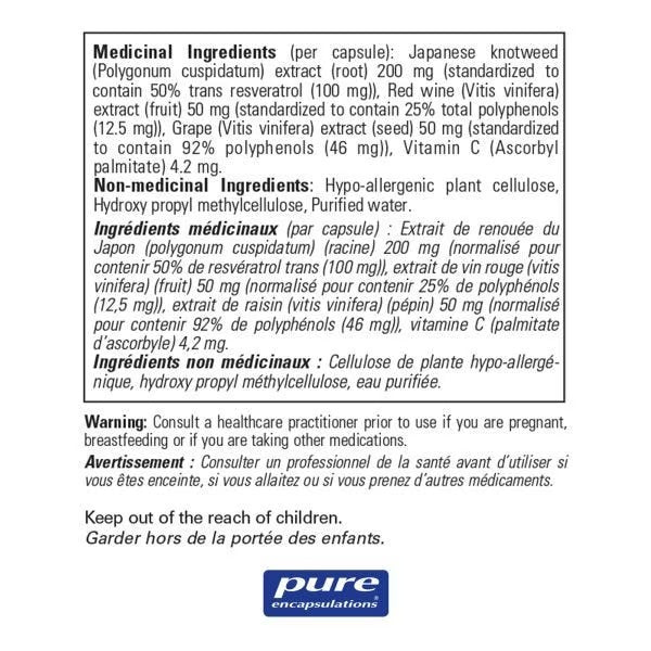 PURE Resveratrol EXTRA 60 Capsules - Okotoks HC Pharmacy