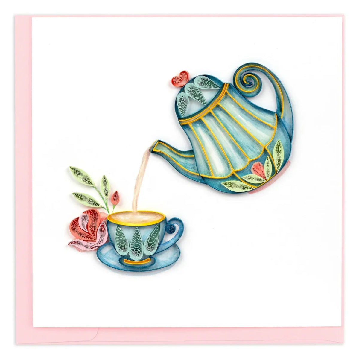 Colorful illustration of a teapot and cup with floral elements on a white background - okotoks hc pharmacy