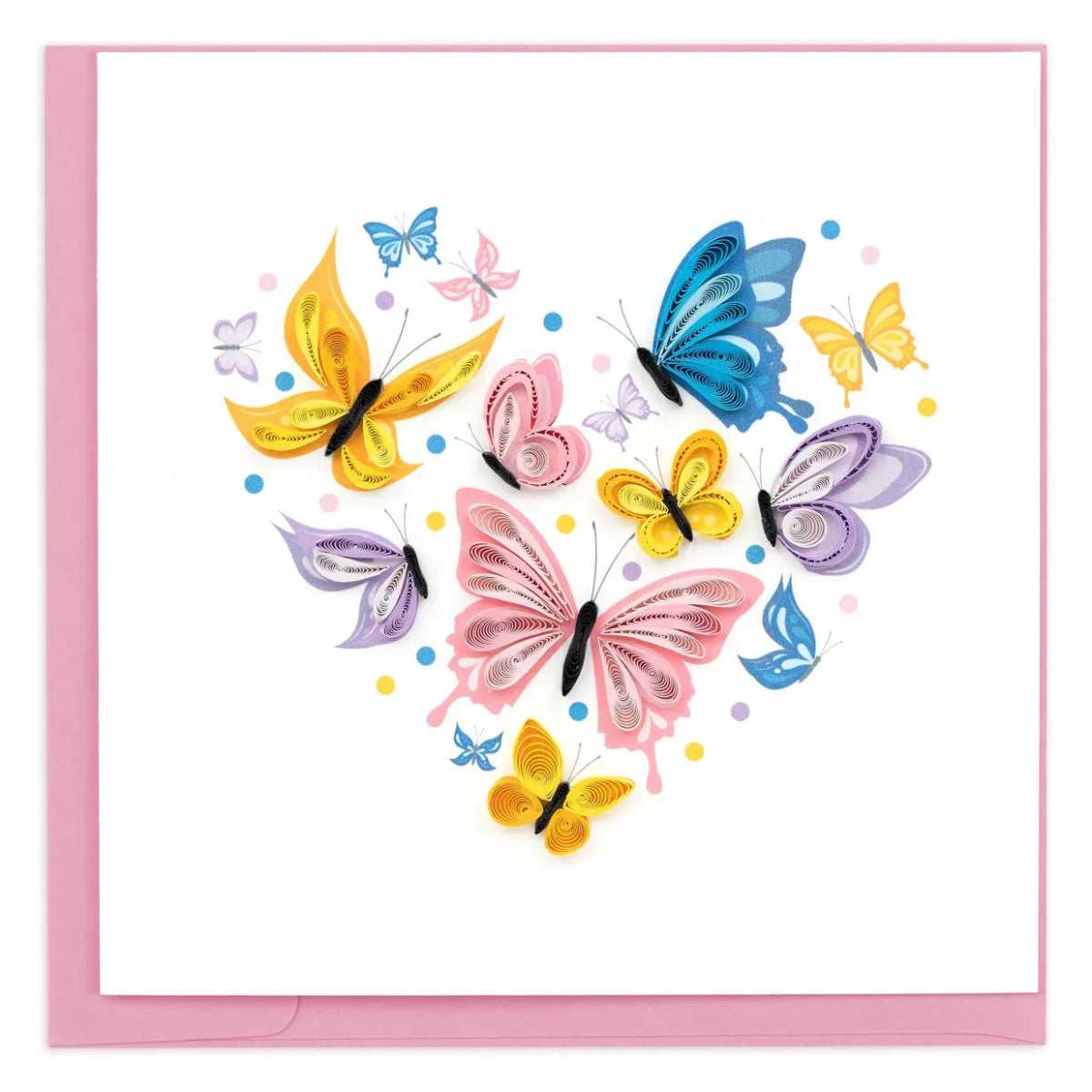 Colorful butterfly illustrations on a white background with a pink border - okotoks hc pharmacy