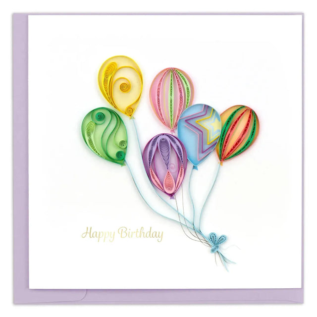 Colorful paper balloons on a birthday card with 'Happy Birthday' text. - okotoks hc pharmacy