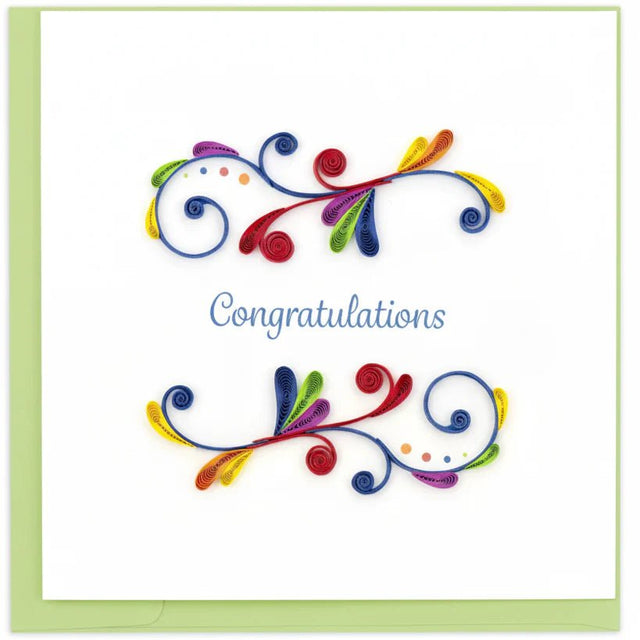 Quilled Congratulations Swirl Greeting Card - okotoks hc pharmacy