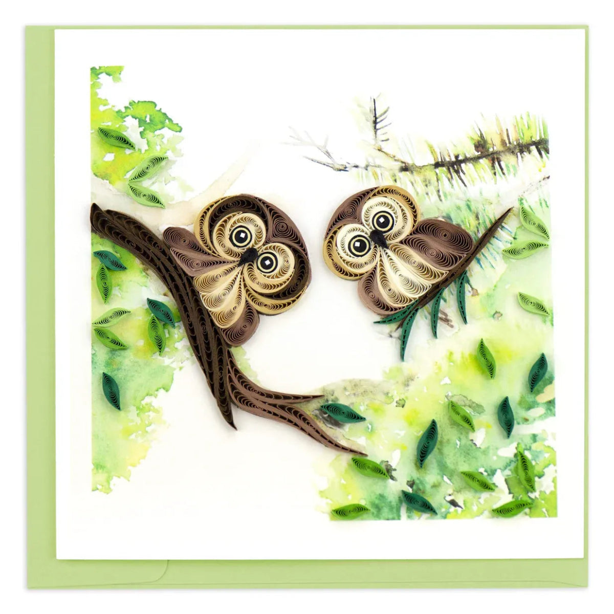 Quilled owl on a green and white background - okotoks hc pharmacy