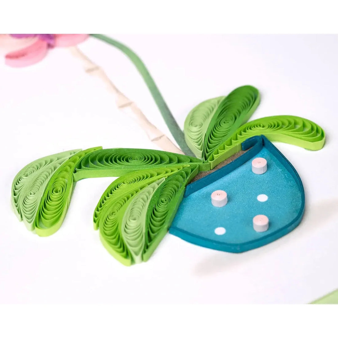 Quilled Potted Orchid Greeting Card - okotoks hc pharmacy