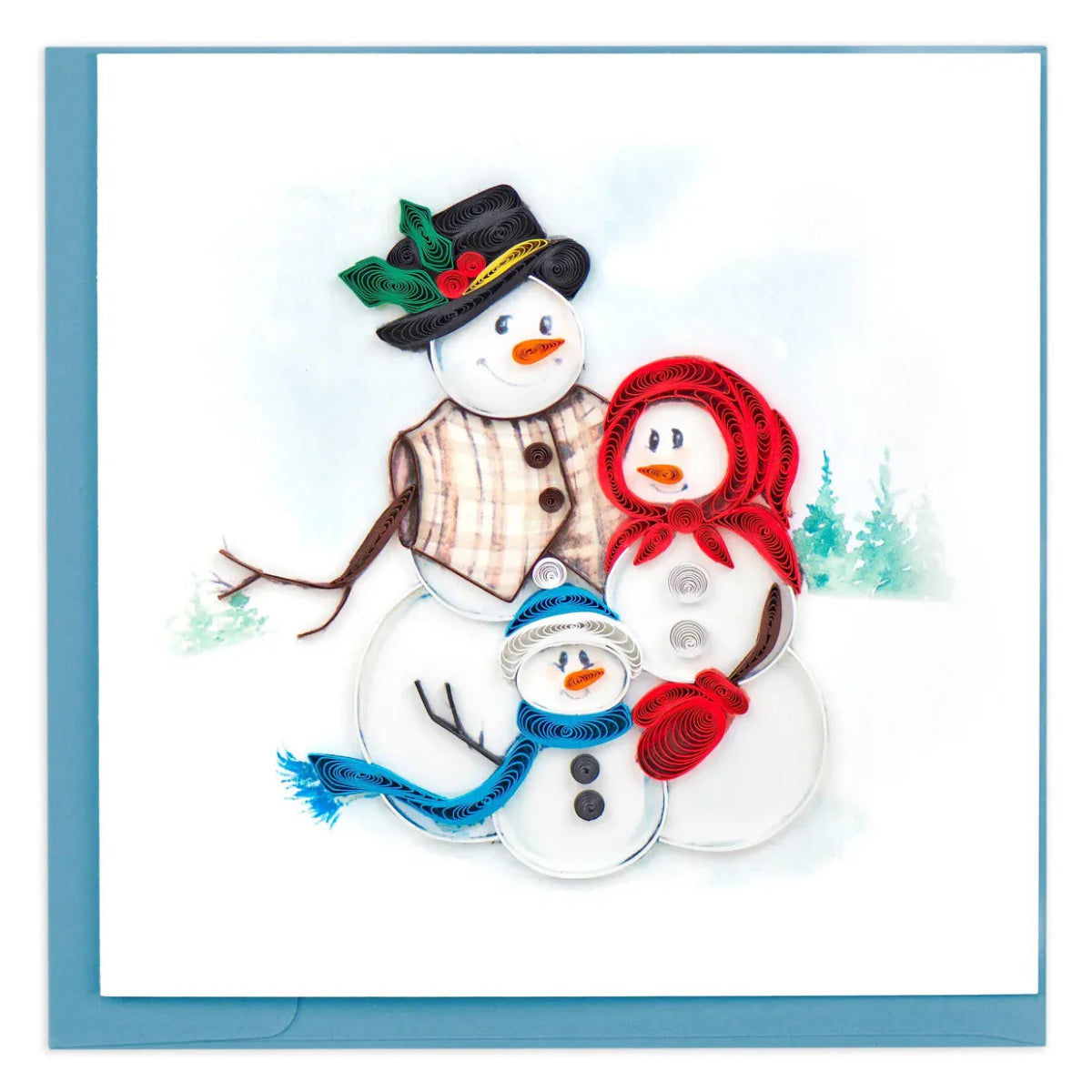 Three snowmen with decorative clothing on a white background - okotoks hc pharmacy