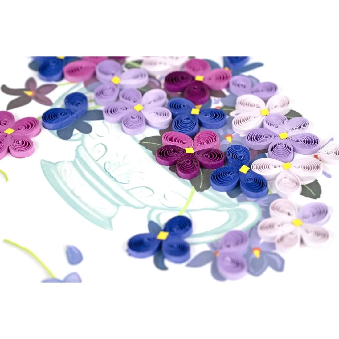 Quilled Violet Bouquet Greeting Card - okotoks hc pharmacy