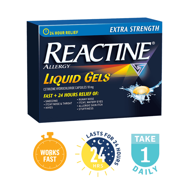 Reactine allergy extra strength liquid gels 10mg 25 - Okotoks HC Pharmacy