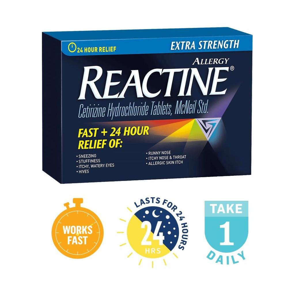 Reactine Extra Strength CetirizineโฏHydrochloride 10 - #shop_name