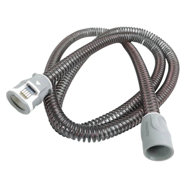 Gray silicone hose with connectors on a white background - okotoks hc pharmacy
