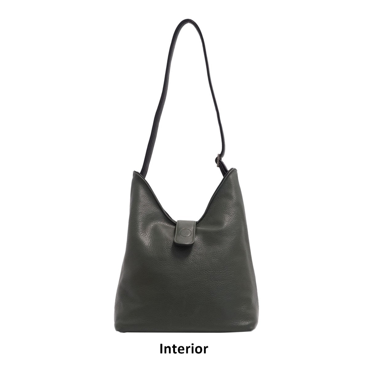 Black leather handbag on a white background - okotoks hc pharmacy