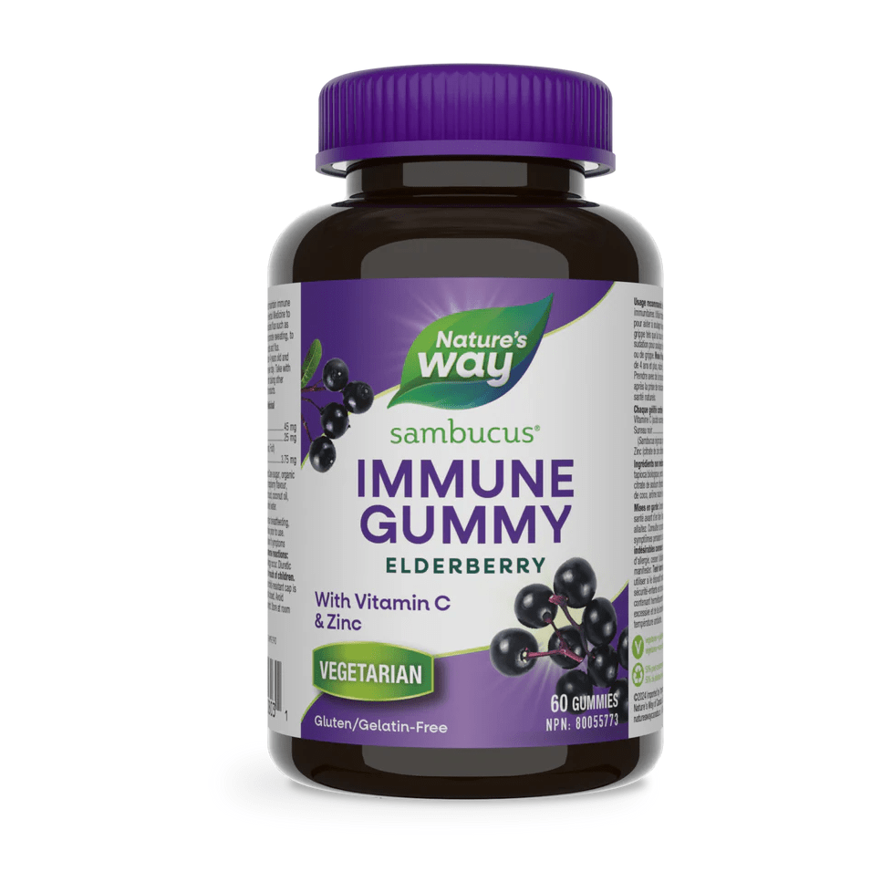 Nature's Way immune gummy supplement bottle on a white background - okotoks hc pharmacy