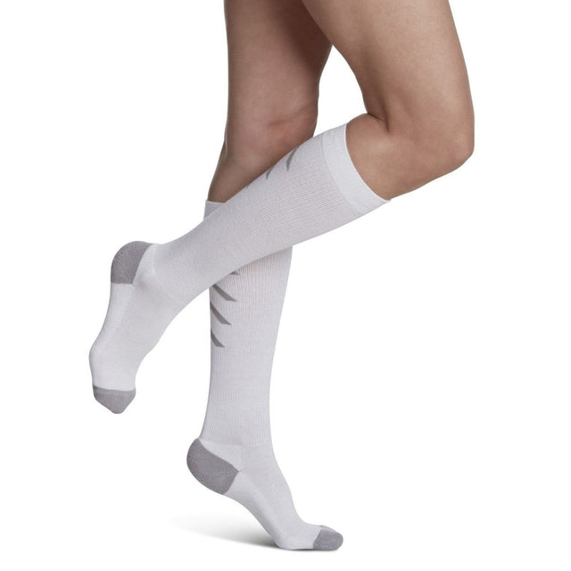 Sigvaris Athletic Recovery Compression Socks 15-20mmHg white - Okotoks HC Pharmacy