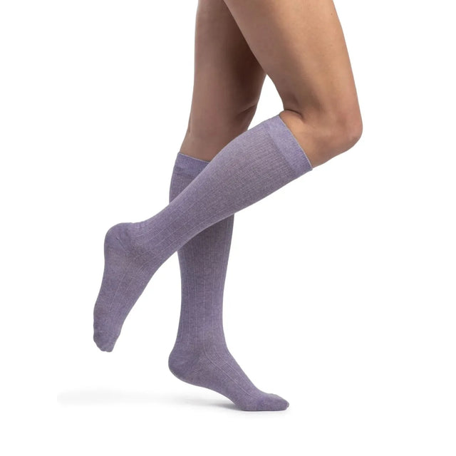 Sigvaris Knee High Linen Compression Women 15-20mmHg lavender - Okotoks HC Pharmacy