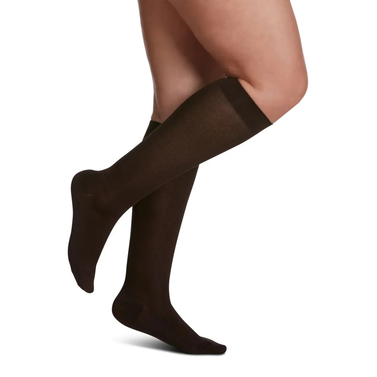 Sigvaris Knee High Sea Island Cotton Compression Women 15-20mmHg brown - Okotoks HC Pharmacy
