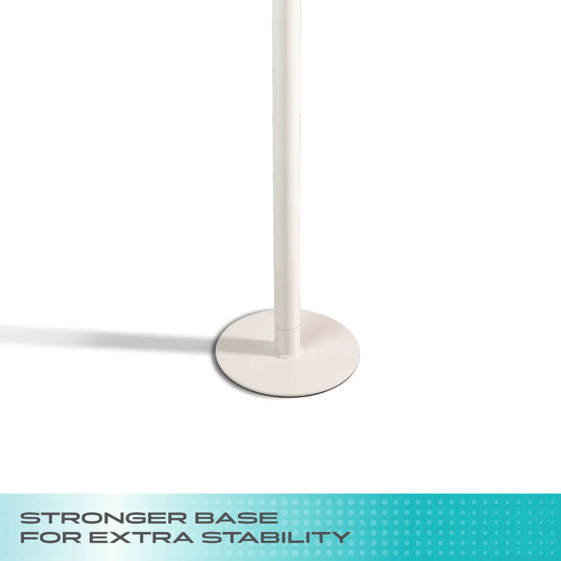 White pole with a stronger base for extra stability on a light gray background - okotoks hc pharmacy