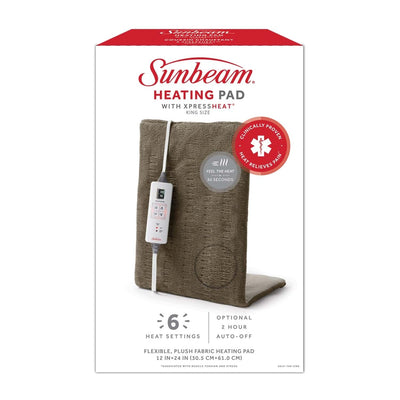 Sunbeam Heating Pad with XpressHeat king size - Okotoks HC Pharmacy
