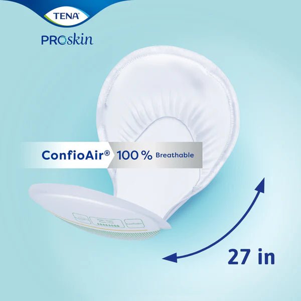 TENA ProSkin product with '100% Breathable' label on a light blue background - okotoks hc pharmacy
