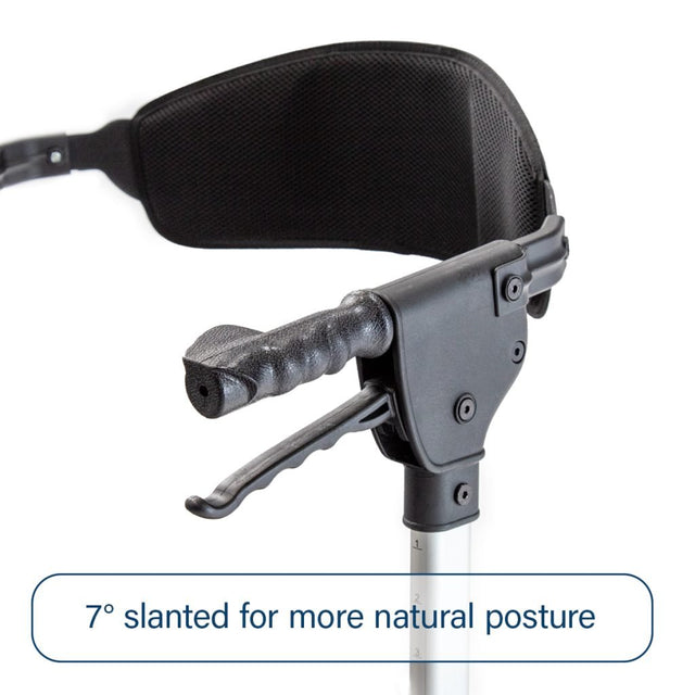 Black and gray adjustable back support with a white background - okotoks hc pharmacy