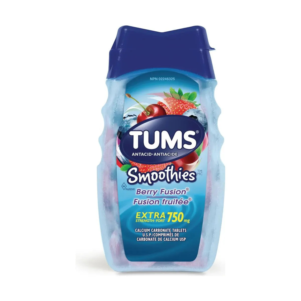 Tums Smoothies Extra Strength 750MG Berry Fusion 60 - #shop_name