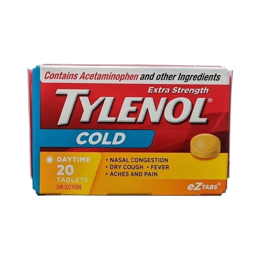 Tylenol Extra Strength Cold Daytime eZ Tabs 20 Tablets - Okotoks HC Pharmacy