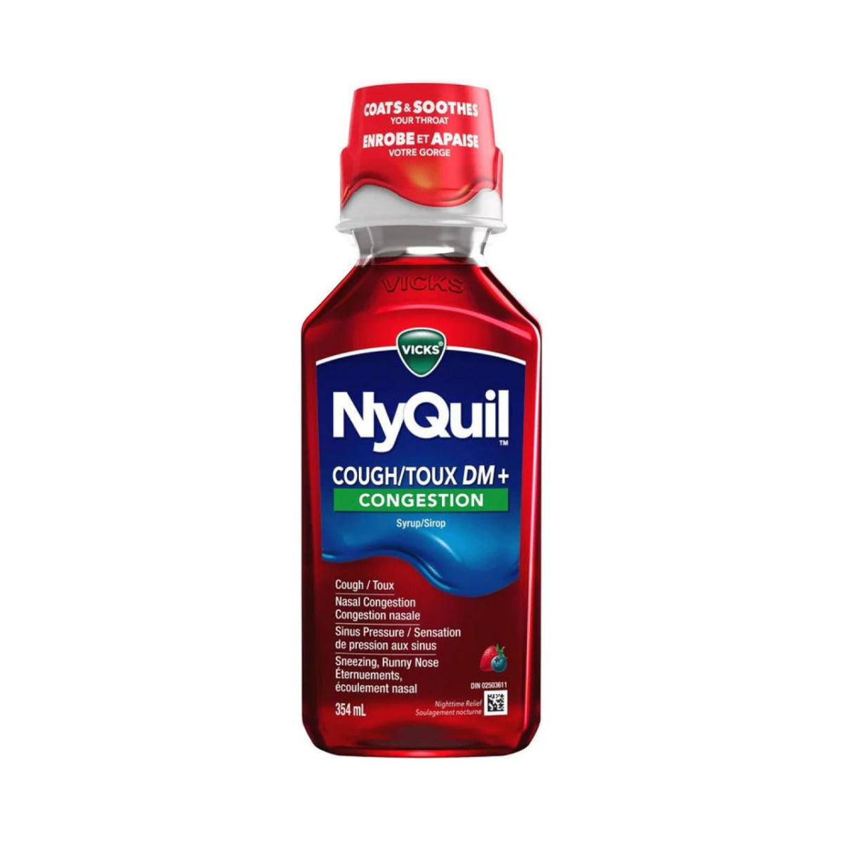 Vicks nyquil coughdm+ congestion 354ml - Okotoks HC Pharmacy