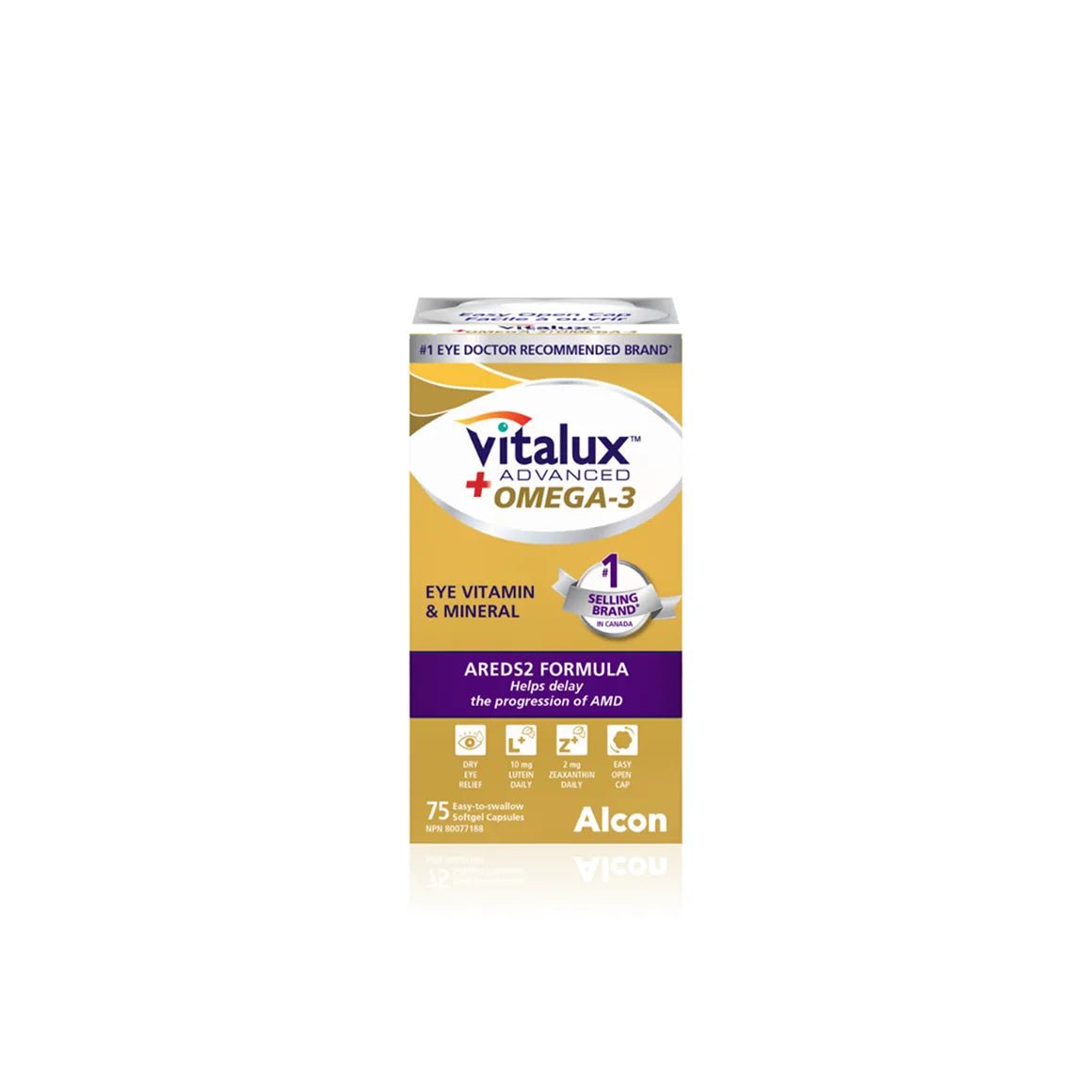 Vitalux Advanced Omega-3 supplement packaging on a white background - okotoks hc pharmacy