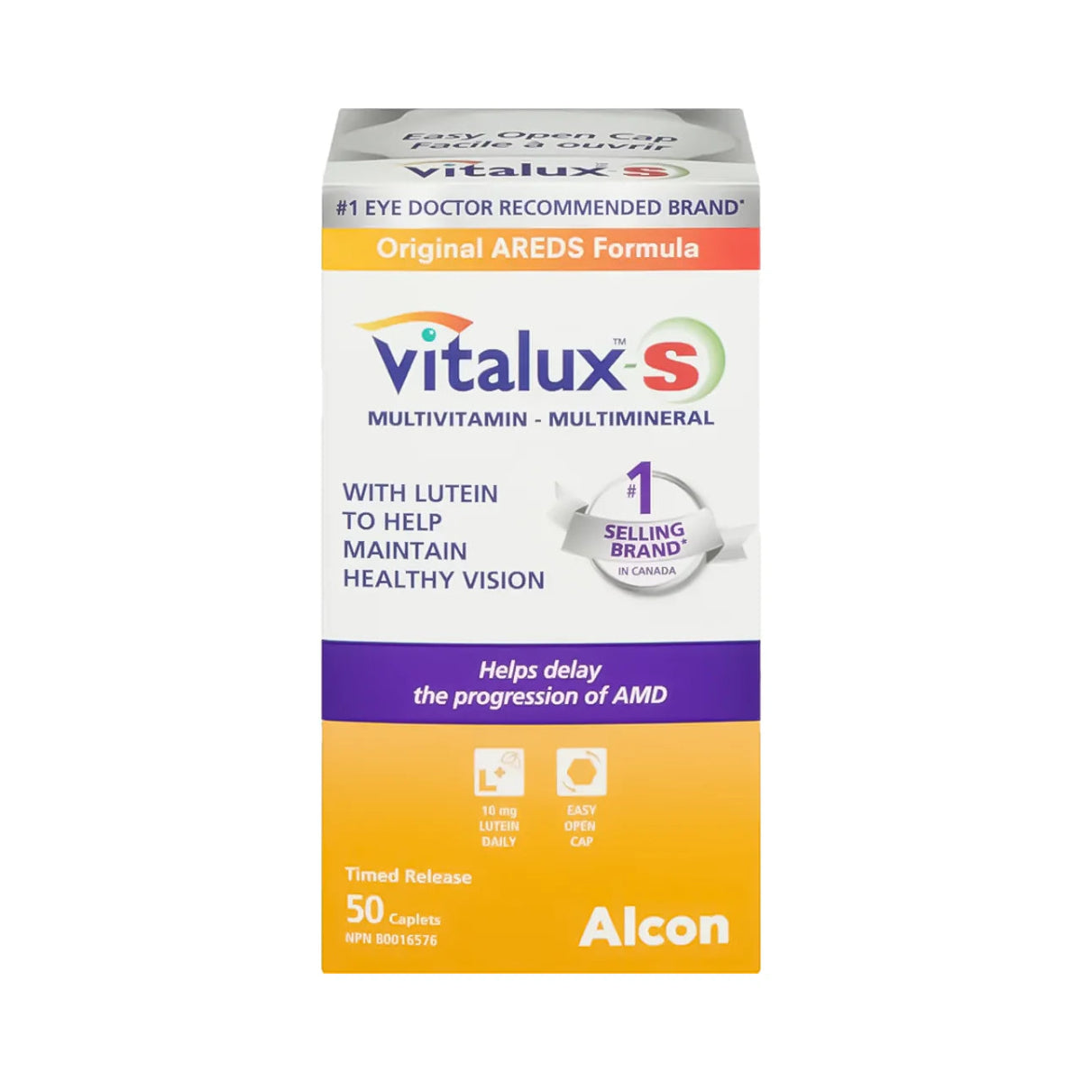 Vitalux S multivitamin-multimineral supplement packaging on a white background - okotoks hc pharmacy