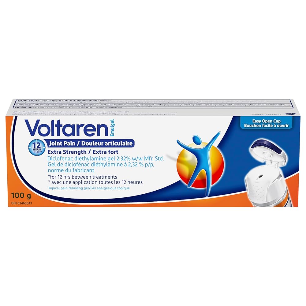 Voltaren gel packaging on a white background - Okotoks HC Pharmacy
