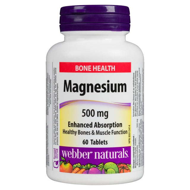 Webber Naturals Magnesium 500mg - 60 Tablets - okotoks hc pharmacy