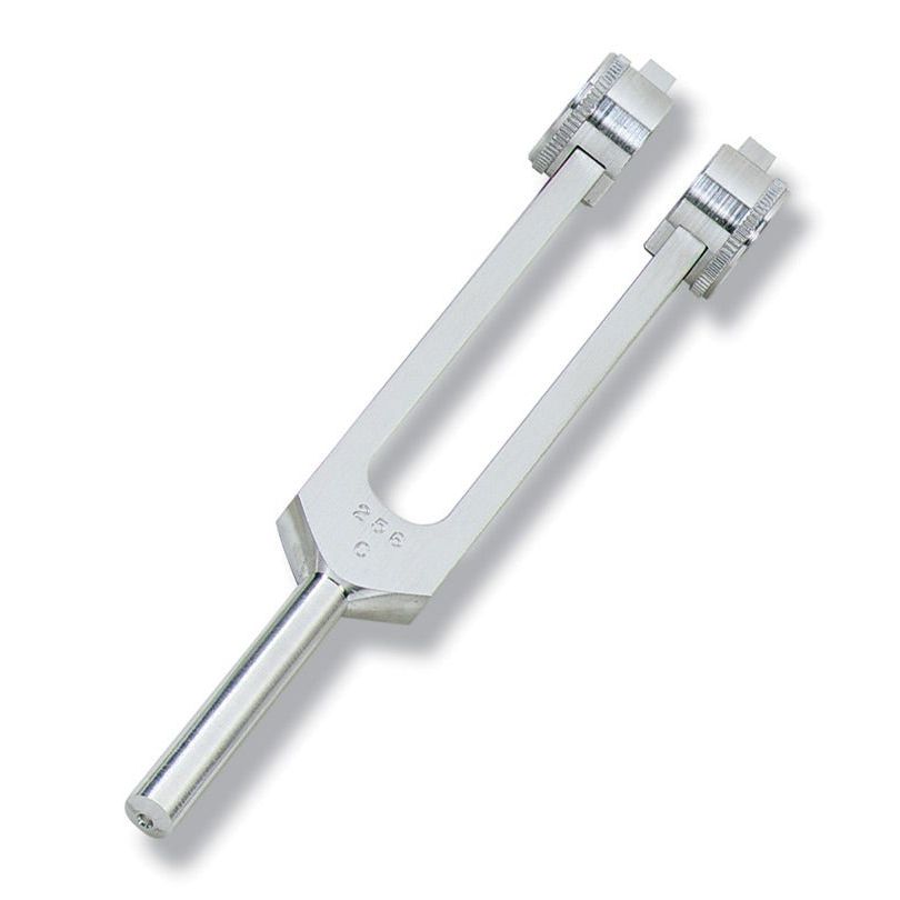 Metal tuning fork on a white background - okotoks hc pharmacy