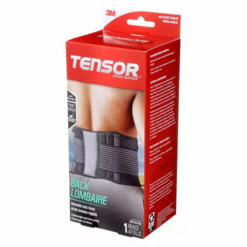 Tensor back support brace packaging with 3M logo on a white background - okotoks hc pharmacy