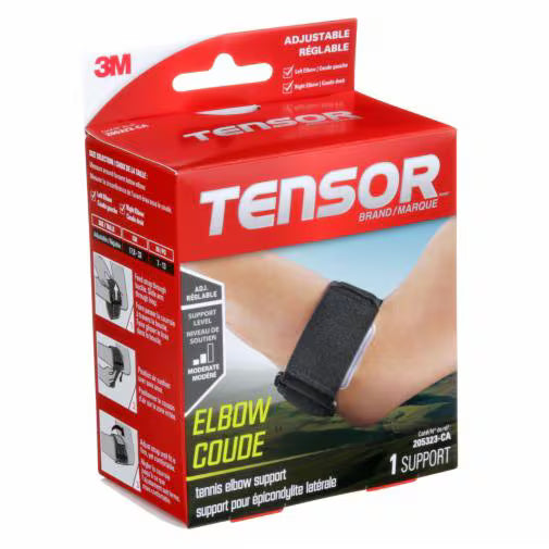 Tensor elbow support packaging with 3M branding on a white background - okotoks hc pharmacy