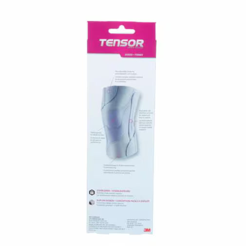 Tensor knee brace packaging on a white background - okotoks hc pharmacy