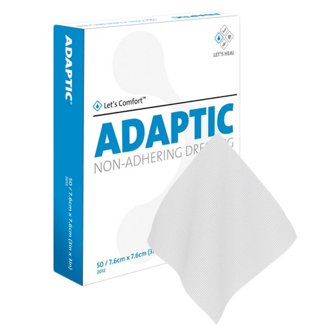 Adaptic non-adhering dressing with packaging on a white background - okotoks hc pharmacy
