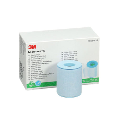 3M Micropore S surgical tape with packaging on a white background - okotoks hc pharmacy