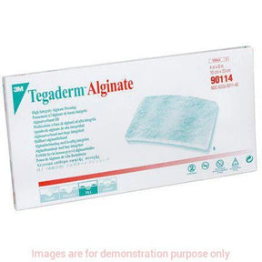 Box of Tegaderm Alginate dressing with 3M branding on a white background - okotoks hc pharmacy