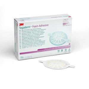 Box of 3M Tegaderm Foam Adhesive Dressing on a white background - okotoks hc pharmacy