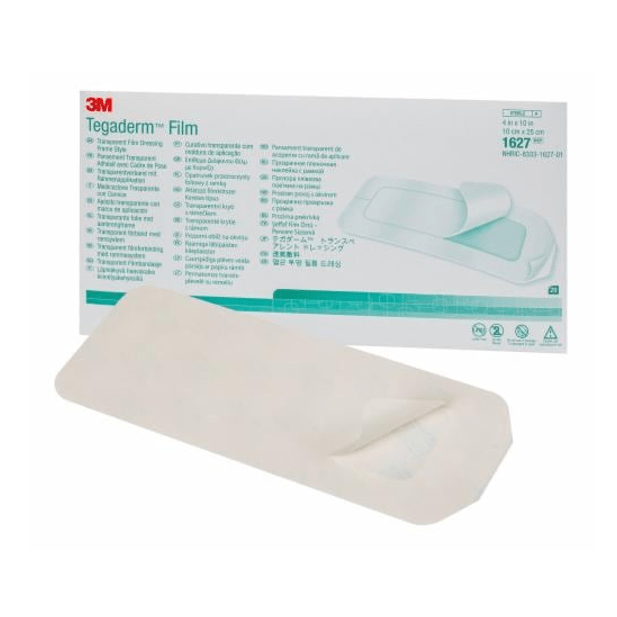 Tegaderm film with packaging on a white background - okotoks hc pharmacy