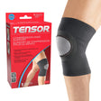 Black compression knee support with Tensor packaging on a white background - OKOTOKS HC PHARMACY