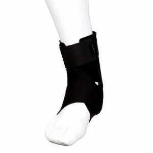 Black ankle support brace on a white background - okotoks hc pharmacy