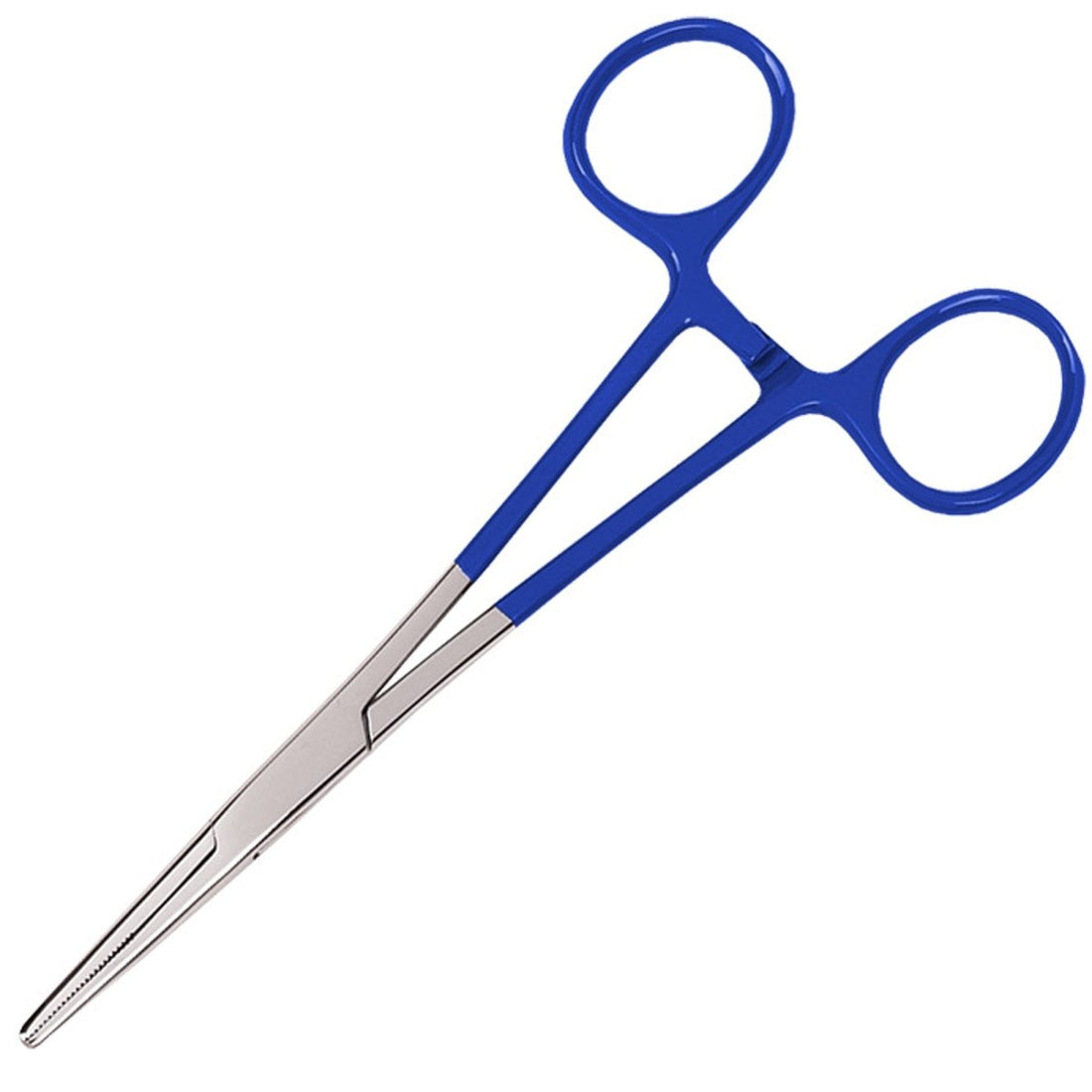 Pair of scissors with blue handles on a white background - okotoks hc pharmacy