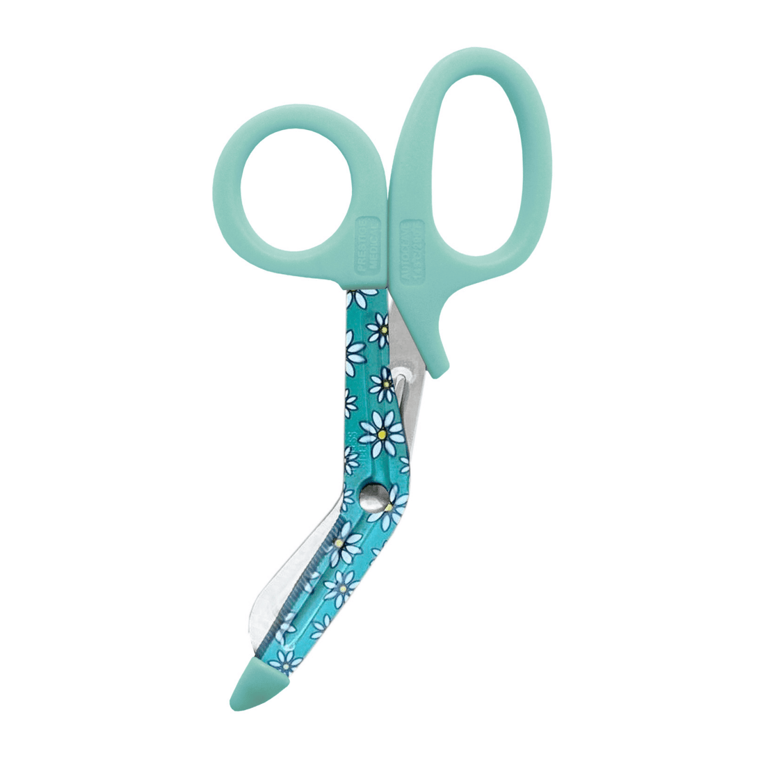 Scissors with floral pattern on a white background - okotoks hc pharmacy