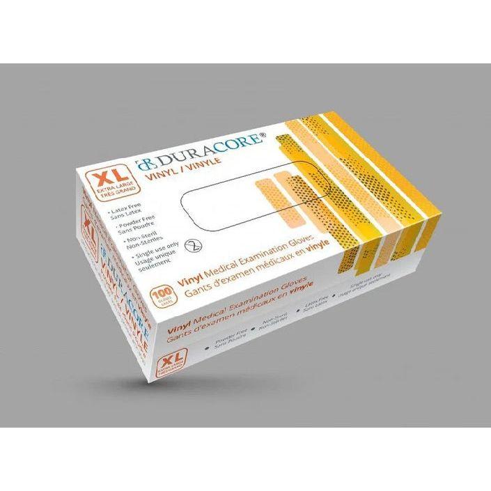 DURACORE VINYL EXAM GLOVES 100