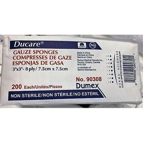 Ducare Woven Gauze Sponge 3x3 8Ply Non Sterile - #shop_name