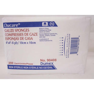 Ducare Woven Gauze Sponge 4"x4", 8 - Ply, Non - Sterile - #shop_name