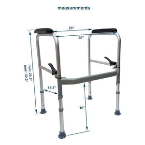 Mobb Aluminium Folding Toilet Safety Frame - #shop_name