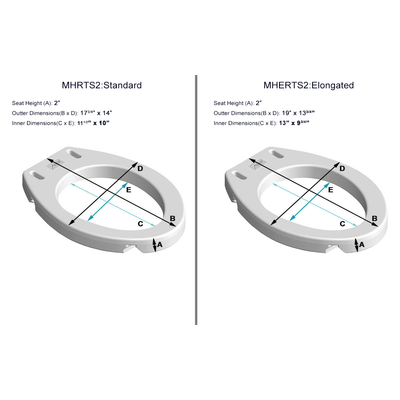 Mobb Raised Toilet Seat 2" - #shop_name