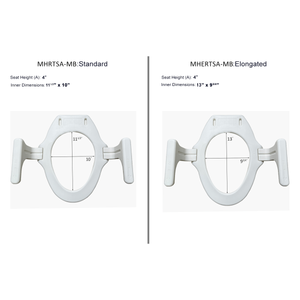 MOBB Raised Toilet Seat with Armrest 4" - #shop_name