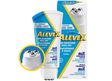 AleveX pain reliever packaging with a cartoon bear illustration on a white background - okotoks hc pharmacy