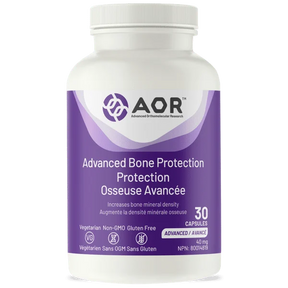 Bottle of AOR Advanced Bone Protection supplement on a white background - okotoks hc pharmacy